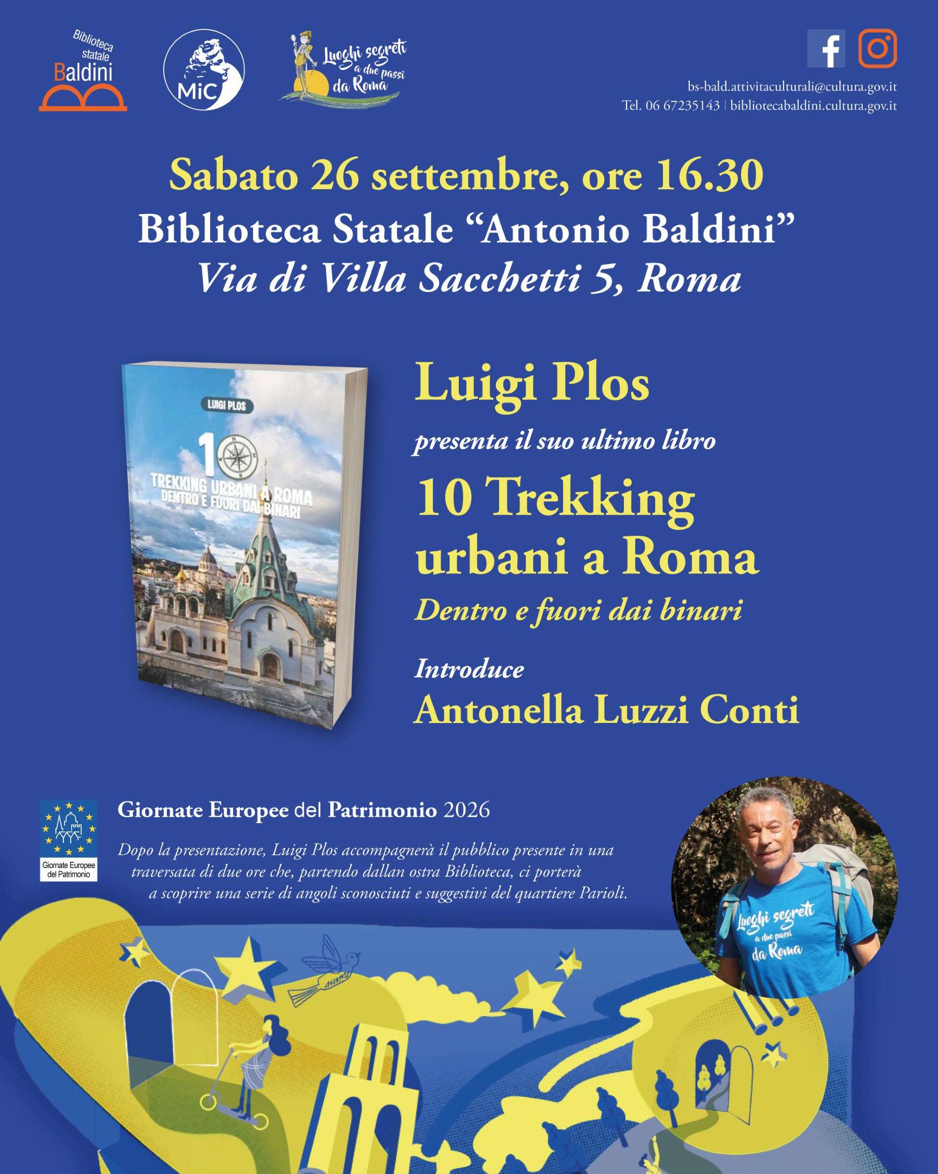 GEP 2026 - Presentazione libro "10 Trekking urbani a Roma: dentro e fuori dai binari" di Luigi Plos